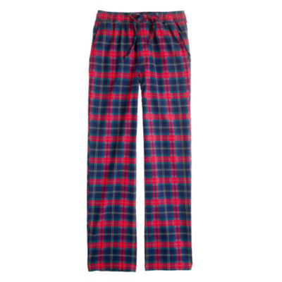 Flannel sleep pant in hillside poppy plaid