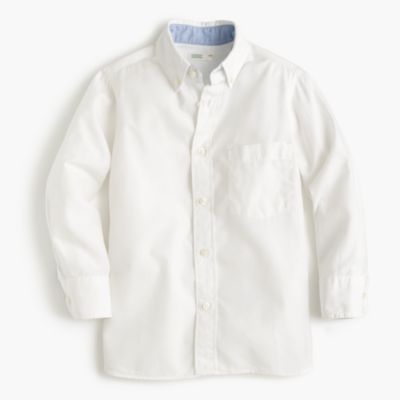 Boys' shirt in white poplin