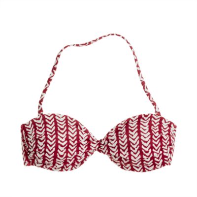 Herringbone stripe bandeau top