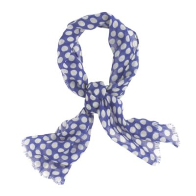 Girls' polka-dot wool scarf