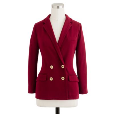 Double-breasted gold-button blazer