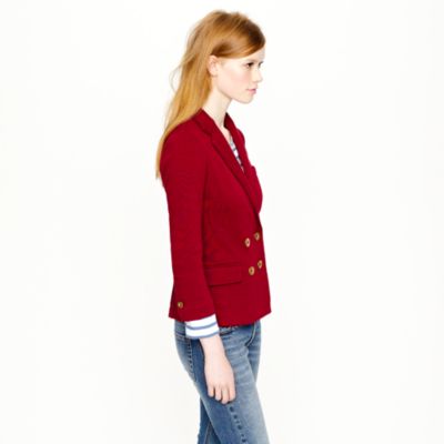 Double-breasted gold-button blazer