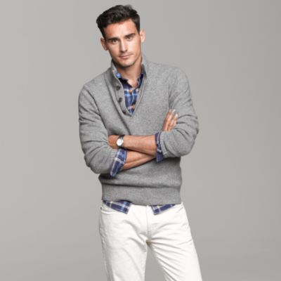 Wool-cashmere mockneck sweater