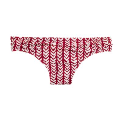 Herringbone stripe ruched bikini