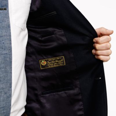 Ludlow blazer with center vent in Italian wool