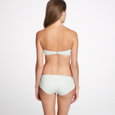 Shirred ruffle bandeau top