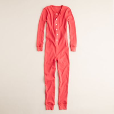Kids' waffle union suit