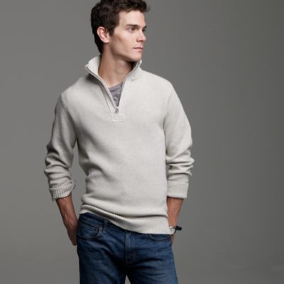 Cotton half-zip pullover