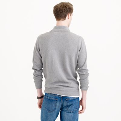 Cotton-cashmere zip sweater