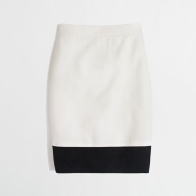 Factory pencil skirt in colorblock