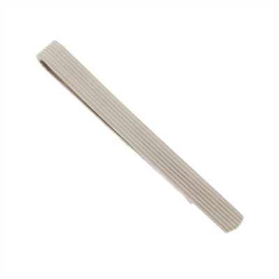 Stripe sterling-silver tie clip