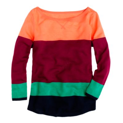 Colorblock boatneck top