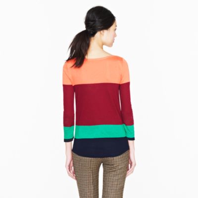 Colorblock boatneck top