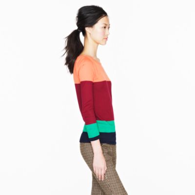 Colorblock boatneck top