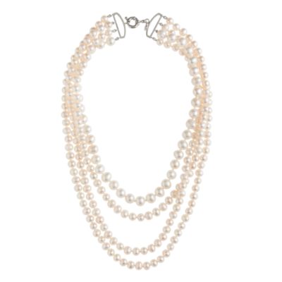 Lady four-strand pearl necklace