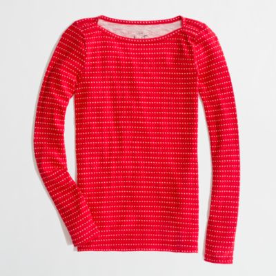 Factory artist boatneck tee in abstract dot