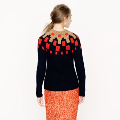 Collection handknit Fair Isle sweater