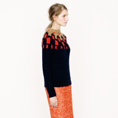Collection handknit Fair Isle sweater