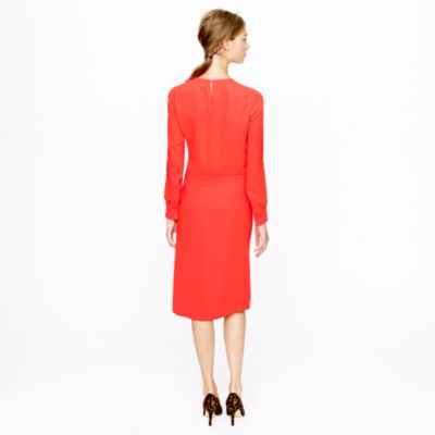Collection pleated crepe dress