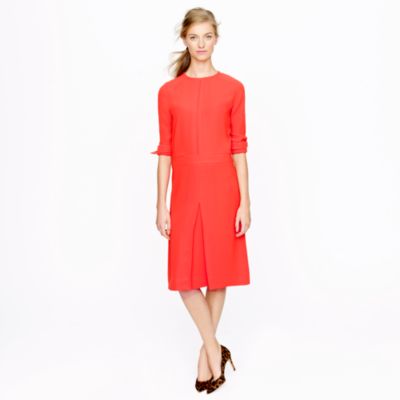 Collection pleated crepe dress