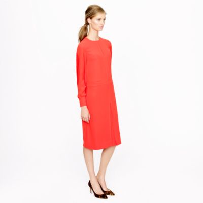 Collection pleated crepe dress