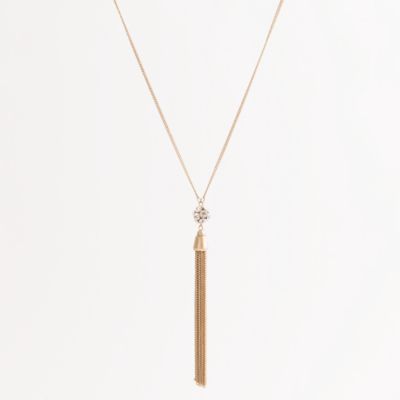 Factory gold disco tassel necklace