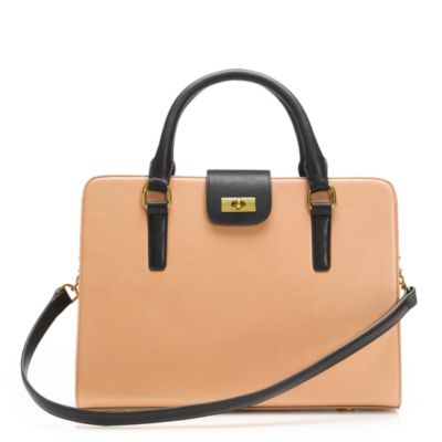 Edie attach&eacute; bag in two tone