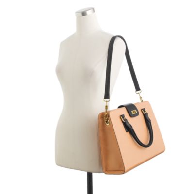 Edie attach&eacute; bag in two tone