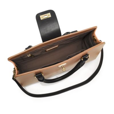 Edie attach&eacute; bag in two tone