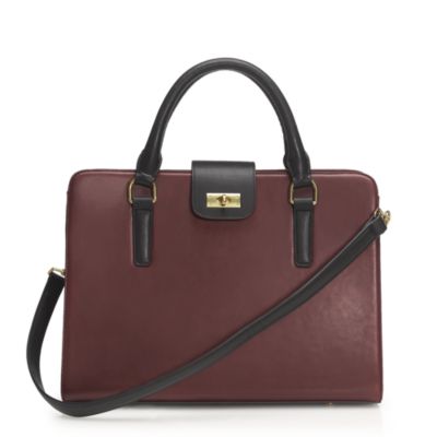 Edie attach&eacute; bag in two tone