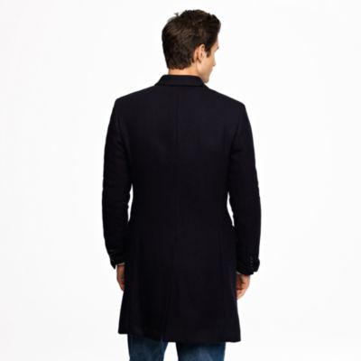 Double-breasted topcoat in English wool