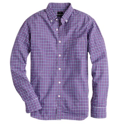 Slim Secret Wash shirt in raspberry check