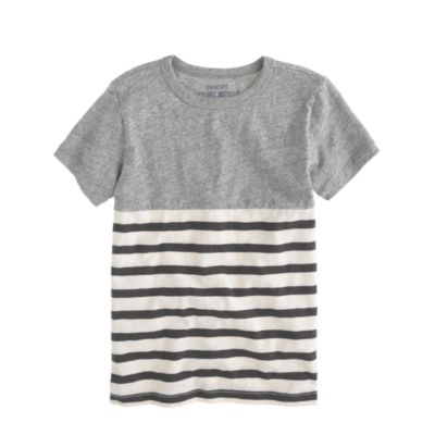 Boys' tee in heathered colorblock stripe