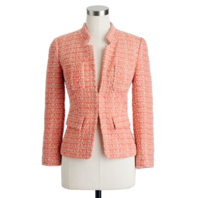 Coral tweed blazer