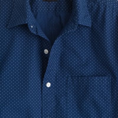 Slim microdot shirt in faded twilight