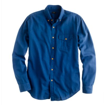 Slim brushed twill shirt