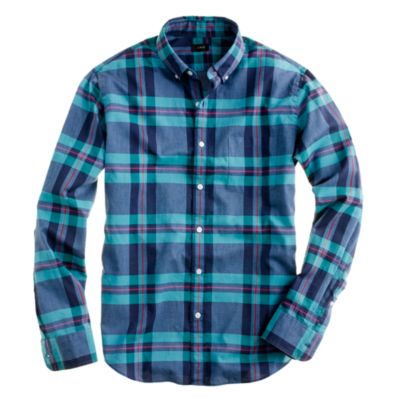 Secret Wash shirt in heather plaid