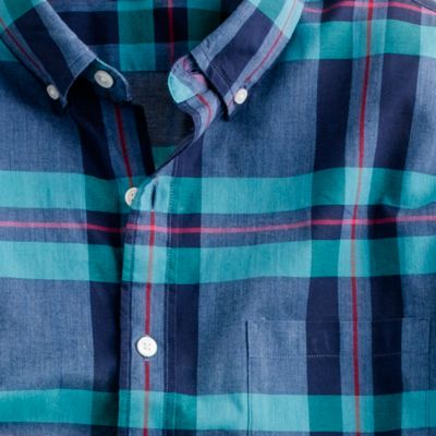 Secret Wash shirt in heather plaid