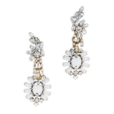 Lulu Frost for J.Crew crystal and color statement earrings