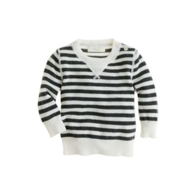 Collection cashmere baby sweater in mini stripe