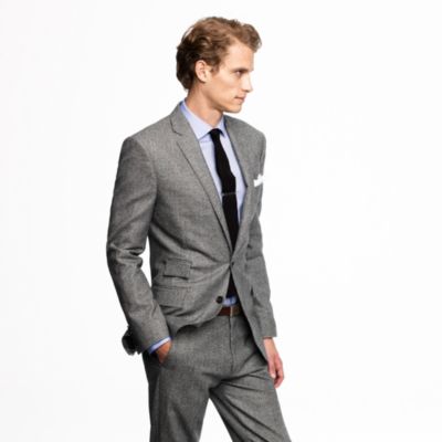 Ludlow suit jacket in Prince of Wales check Italian wool flannel