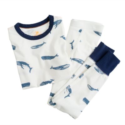 Boys' sleep set in whale herd print