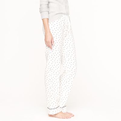 Flannel sleep pant in polka dot