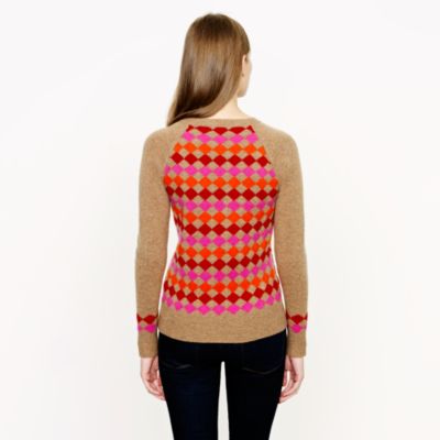Lambswool diamond sweater