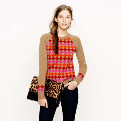 Lambswool diamond sweater