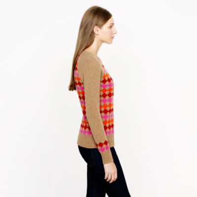 Lambswool diamond sweater