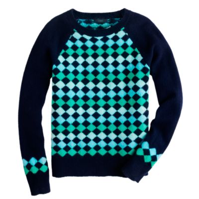 Lambswool diamond sweater