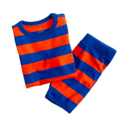 Boys' short-sleeve sleep set in wide stripe