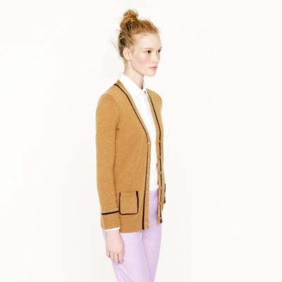 Collection cashmere tipped boyfriend cardigan