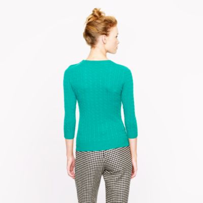 Collection cashmere mini-cable sweater